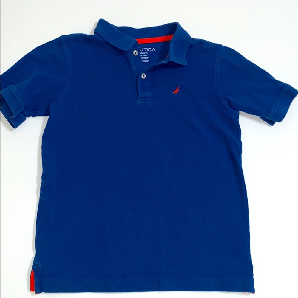 Nautica Boy’s Polo Shirt, Blue, Medium 6/7